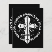 Carte D'accompagnement Aucune arme formée contre moi ne prospérera la foi (Devant / Derrière)