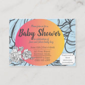 Carte D'accompagnement Augmentation de l'Invitation Baby shower Soleil Ne (Devant)