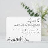 Carte D'accompagnement Austin Mariage Hotel Détails du bloc de chambre (Debout devant)