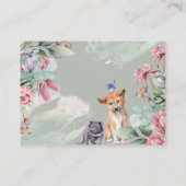 Carte D'accompagnement Australie Animaux Floral Green Raffle de couches (Dos)