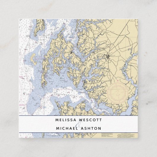 Carte D'accompagnement Authentic Nautical Mariage Website Annapolis MD (Dos)