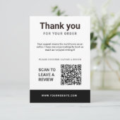 Carte D'accompagnement Author Thank You Insert Card Book Review Request (Debout devant)