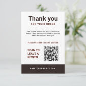 Carte D'accompagnement Author Thank You Insert Card Book Review Request (Debout devant)