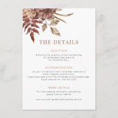 Carte D'accompagnement Automne automne boho fleurs détails mariages (Devant)