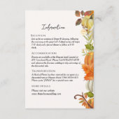 Carte D'accompagnement Automne automne Détails du mariage (Devant)