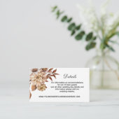 Carte D'accompagnement Automne Automne Floral Feuilles Élégant détails de (Debout devant)