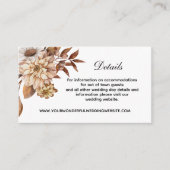 Carte D'accompagnement Automne Automne Floral Feuilles Élégant détails de (Devant)