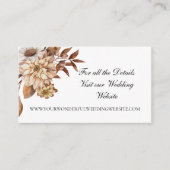 Carte D'accompagnement Automne Automne Floral Feuilles Élégant site de ma (Devant)