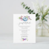 Carte D'accompagnement Automne - Automne Floral Mariage Détails sur l'inv (Debout devant)