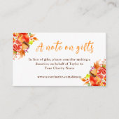 Carte D'accompagnement Automne Automne Moisson Anniversaire Une Note Sur  (Devant)