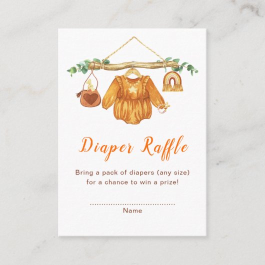 Carte D'accompagnement Automne Automne Vêtements Ligne Fille Baby shower (Devant)