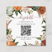 Carte D'accompagnement Automne Boho | Registre des Fêtes des mariées (Devant)