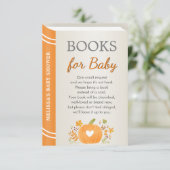 Carte D'accompagnement Automne Citrouille d'automne Orange Baby shower Pa (Debout devant)