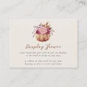 Carte D'accompagnement Automne Citrouille et Fleur sauvage Chute de douch (Devant)