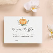 Carte D'accompagnement Automne Citrouille Vert Baby shower de calmar