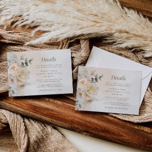 Carte D'accompagnement Automne Eucalyptus Floral Détails du Mariage