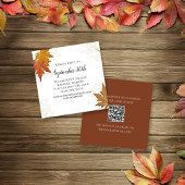 Carte D'accompagnement Automne Feuilles Mariage RSVP QR Code