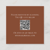 Carte D'accompagnement Automne Feuilles Mariage RSVP QR Code (Dos)