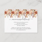 Carte D'accompagnement Automne Feuilles Russe Pays Boho Mariage (Devant)