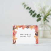 Carte D'accompagnement Automne Feuilles Thanksgiving Place Card (Debout devant)