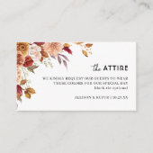 Carte D'accompagnement Automne Fleur sauvage Mariage Attente Code robe (Devant)