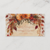 Carte D'accompagnement Automne Floral Citrouille Rustic (Devant)