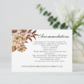 Carte D'accompagnement Automne Floral Feuille Mariage Hébergements (Debout devant)