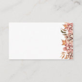 Carte D'accompagnement Automne Livres Floraux Pour Bébé (Dos)