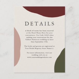 Carte D'accompagnement Automne Moderne Simple Plaisirs Détails Mariage
