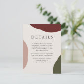 Carte D'accompagnement Automne Moderne Simple Plaisirs Détails Mariage (Debout devant)