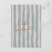 Carte D'accompagnement Automne Pinstripes écrites à la main Détails du Ma (Dos)