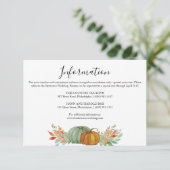 Carte D'accompagnement Automne Pompes d'automne détails d'information mar (Debout devant)