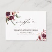 Carte D'accompagnement Automne Romance Aquarelle Florale Mariage Réceptio (Devant)