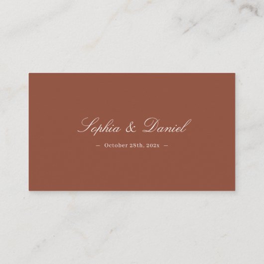 Carte D'accompagnement Automne Romance QR Code Mariage RSVP (Dos)