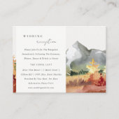 Carte D'accompagnement Automne Rouille Orange Mountain Trees Réception de (Devant)