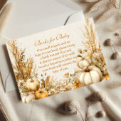 Carte D'accompagnement Automne Rustic Citrouille Livres pour bébé