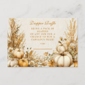 Carte D'accompagnement Automne Rustique Citrouille Diapper Raffer (Devant)