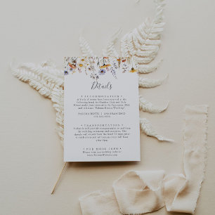 Carte D'accompagnement Automne Sunshine Elegant Fleur sauvage Détails du 