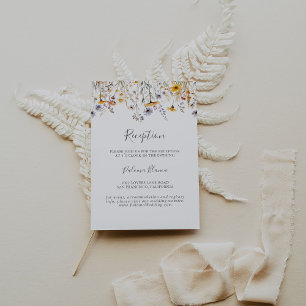 Carte D'accompagnement Automne Sunshine Fleur sauvage Mariage Réception