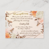 Carte D'accompagnement Automne Symphonie Mariage Réception Insertion Cart (Devant)
