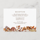 Carte D'accompagnement Automne Terracotta Botanique Mariage Réception (Devant)