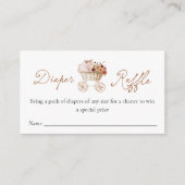 Carte D'accompagnement Autumn Burgundy Floral Diaper Raffle Ticket  (Devant)