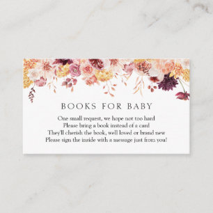 Carte D'accompagnement Autumn Burgundy Livres for Baby Encape Card
