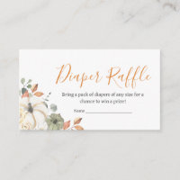 Autumn Floral Citrouille Baby shower Déchets Raffl