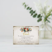 Carte D'accompagnement Autumn Floral, QR Code - Cream (Debout devant)