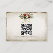 Carte D'accompagnement Autumn Floral, QR Code - Cream (Dos)