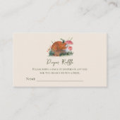 Carte D'accompagnement Autumn Sleepy Fox Diaper Raffle Tickets Enfermé (Devant)