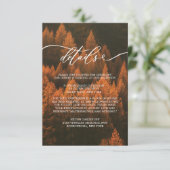 Carte D'accompagnement Autumn Woods Minimalist (Debout devant)