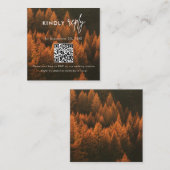 Carte D'accompagnement Autumn Woods Minimalist Wedding RSVP Card (Devant / Derrière)