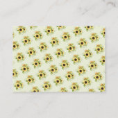 Carte D'accompagnement Autumn Yellow Sunflower Baby shower Déchets Raffe (Dos)